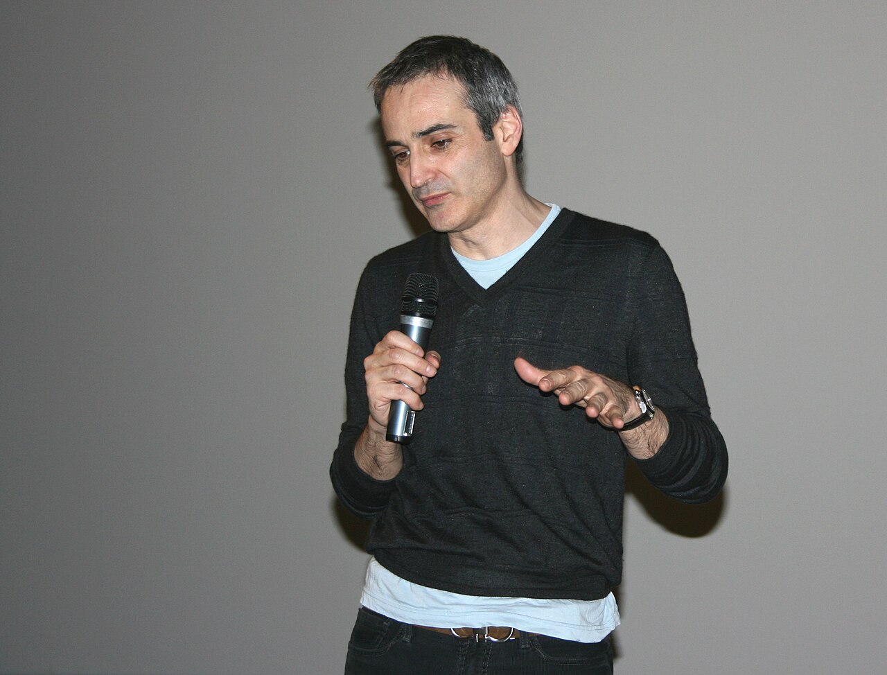 Olivier Assayas à l'avant-première de L'Heure d'été diffusée à l'UGC Ciné Cité Les Halles, à Paris. (2008)