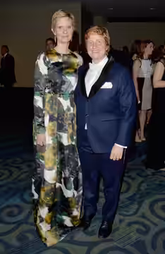 WASHINGTON, DC - MAY 03: Cynthia Nixon (L) and Christine Marinoni attend the Yahoo News/ABCNews Pre-White House Correspondents' dinner reception pre-party at Wa (2014)
