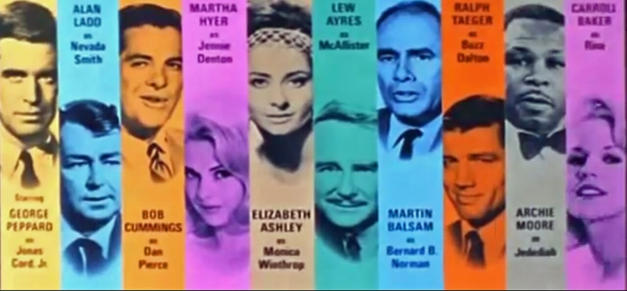 Screenshot from trailer for the American drama film The Carpetbaggers (1964).