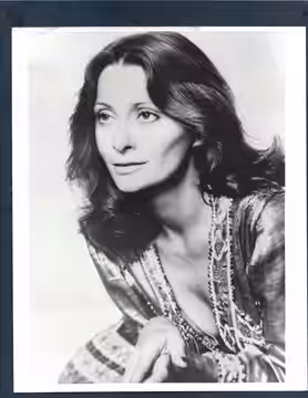 Publicity photo of Elizabeth Ashley for Wilbur Theatre's production of Hide and Seek (1983)