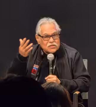 Luis Valdez, director, at the premiere of American Pachuco: The Legend of Luis Valdez at the 2026 Sundance Film Festival