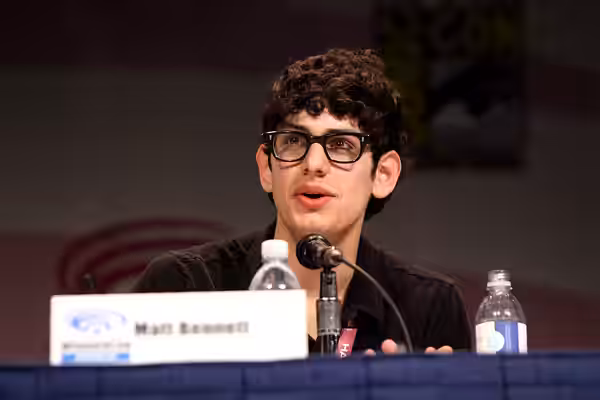 Matt Bennett speaking at the 2013 WonderCon at the Anaheim Convention Center in Anaheim, California. Please attribute to Gage Skidmore if used elsewhere.