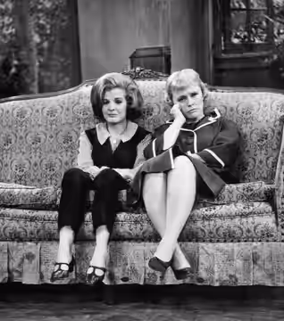 Photo of Marjorie Lord (Kathy Williams) and Pat Carroll (Bunny Halper) from the television program The Danny Thomas Show. (1965)
