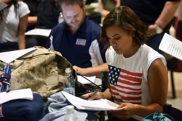 Toni Trucks rehearses before a USO show, Kaiserslautern Military Community Center, Ramstein Air Base, Ramstein-Miesenbach, Germany, July 3, 2019. Air Force Gen.