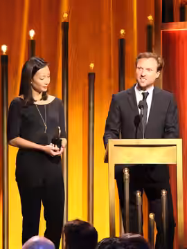 Producer Joanna Natasegara and Director Orlando von Einsiedel accept the Peabody Award for Virunga. Cipriani Wall Street (2015)