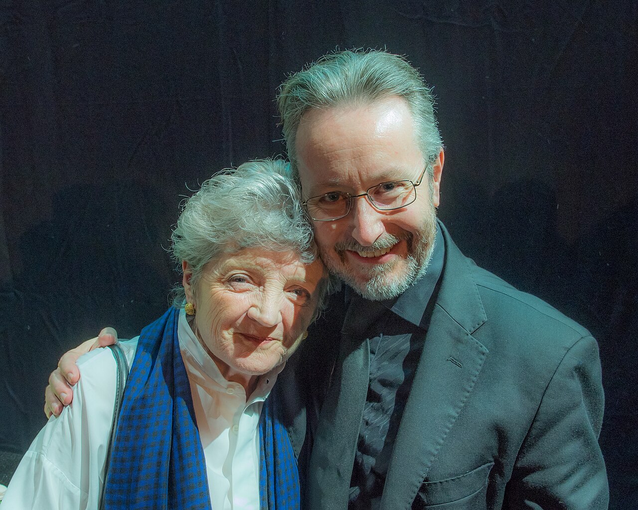Mark Warman & Julia McKenzie together at the Stephen Sondheim Competition (2016)