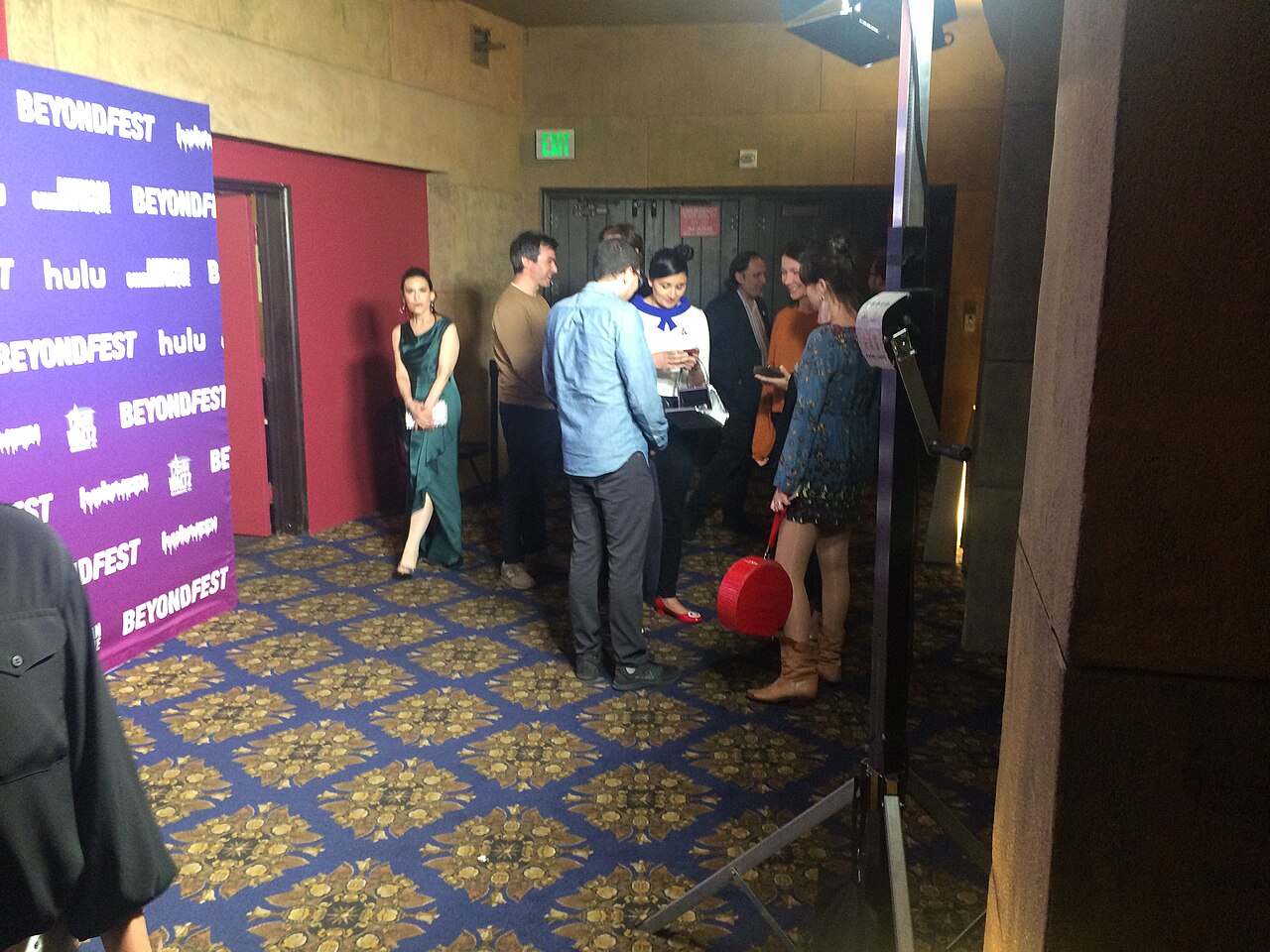 Nathan Fielder, Tim Heidecker, Terri Newman, and Gregg Turkington at the Mister America film premiere (2019)