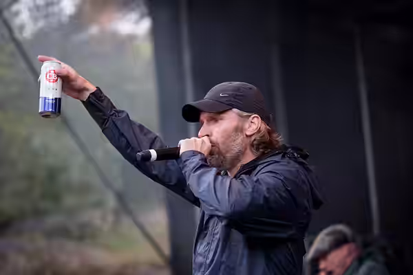 André Eriksen performs with T.P. Allstars and guests at Quart Festival in Kristiansand on 29. June 2016.