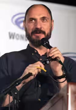 Loren Bouchard speaking at the 2016 WonderCon in Los Angeles, California.