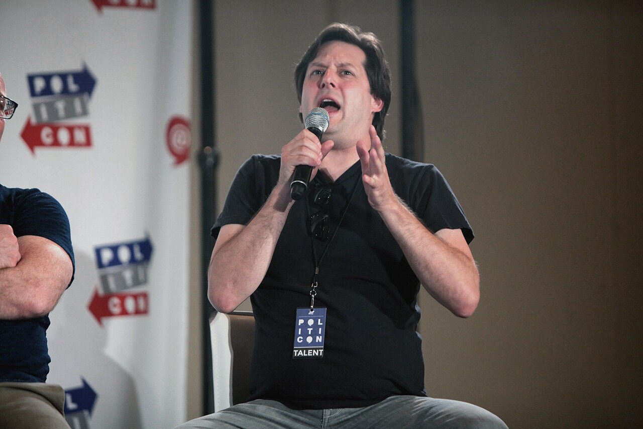 Anthony Atamanuik speaking at the 2016 Politicon at the Pasadena Convention Center in Pasadena, California. Please attribute to Gage Skidmore if used elsewhere.