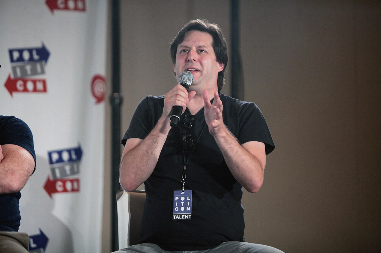 Anthony Atamanuik speaking at the 2016 Politicon at the Pasadena Convention Center in Pasadena, California. Please attribute to Gage Skidmore if used elsewhere.