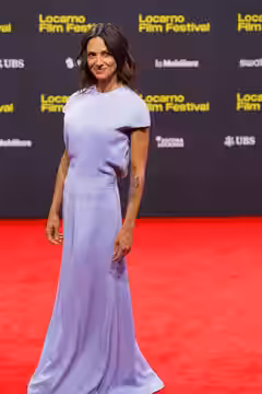 Asia Argento attends the red carpet at the 79th Locarno Film Festival on August 13, 2026, in Locarno, Switzerland, where she received the Life Achievement Award