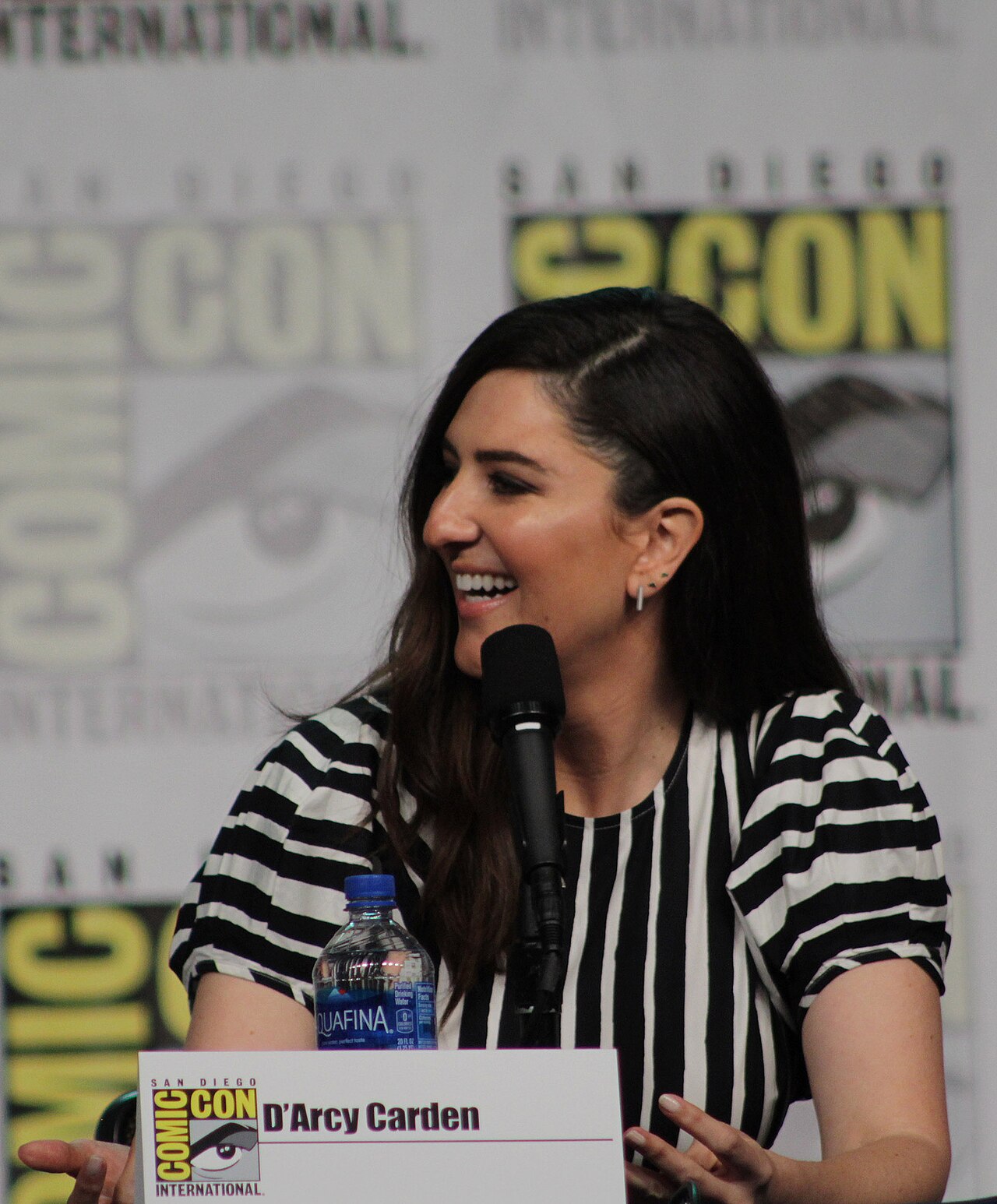 Cast and crew of NBC's 'The Good Place' discuss the show in the Indigo Ballroom at the San Diego Hilton Bayfront Hotel during San Diego Comic Con on July 20, 20 (2019)