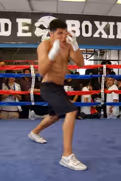 Victor Ortiz media workout on June 24, 2009 at the Westside Boxing Club in Los Angeles.