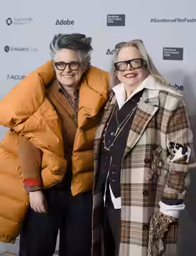 Laura Karpman and Nora Kroll-Rosenbaum at the 2026 2026 Sundance Film Festival for the movie Give Me The Ball!.