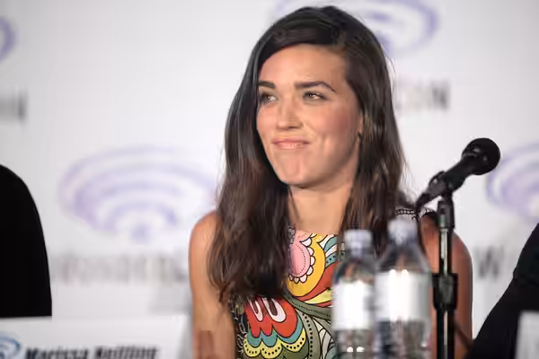 Marissa Neitling speaking at the 2016 WonderCon, for "The Last Ship", at the Los Angeles Convention Center in Los Angeles, California. Please attribute to Gage 