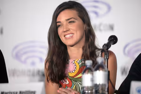 Marissa Neitling speaking at the 2016 WonderCon, for "The Last Ship", at the Los Angeles Convention Center in Los Angeles, California. Please attribute to Gage 