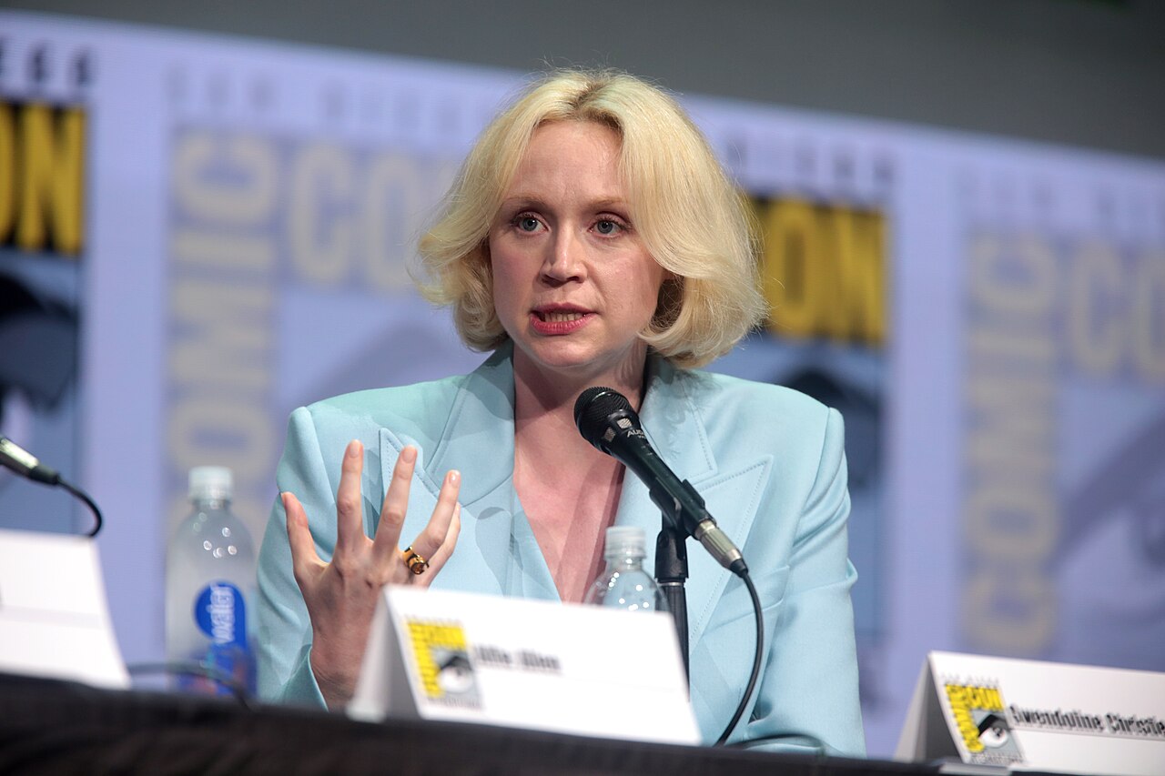 Gwendoline Christie speaking at the 2017 San Diego Comic Con International, for "Game of Thrones", at the San Diego Convention Center in San Diego, California. 
