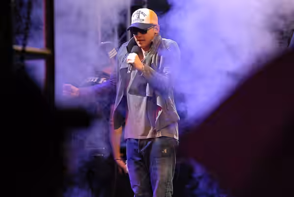 Jihoon Jeong, a South Korean actor and singer also known as Rain, performs for Republic of Korea Air Force, United States Air Force and civilian personnel on Ku (2012)