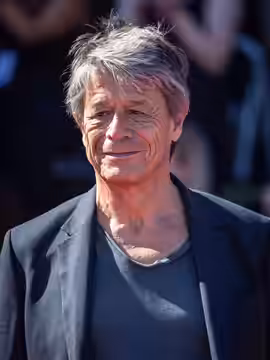 Writer Emmanuel Carrère at the 2025 Venice Film Festival