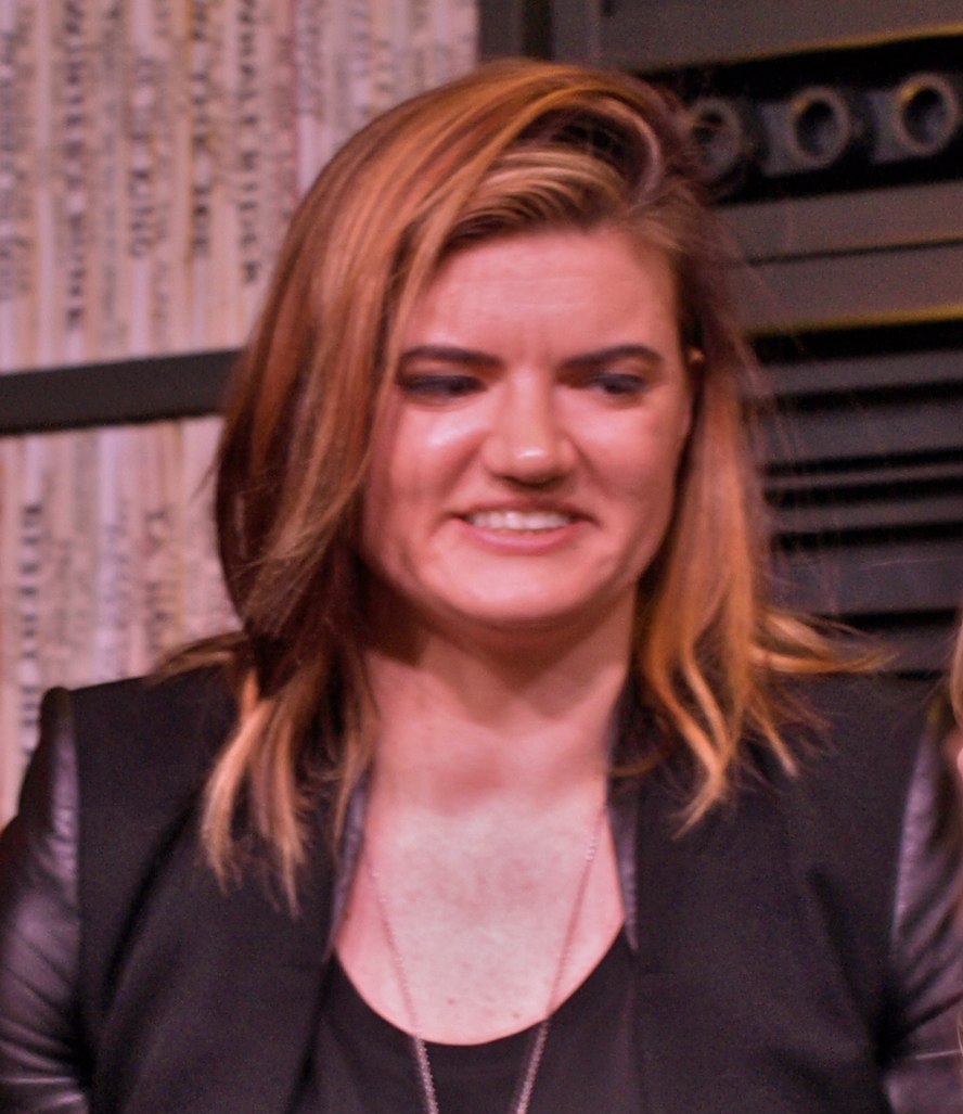 Director Leslye Headland onstage at the Cinema Cafe during the 2015 Sundance Film Festival at Filmmaker Lodge in Park City, Utah.