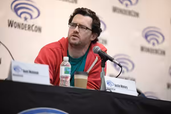 Austin Wintory speaking at the 2023 WonderCon at the Anaheim Convention Center in Anaheim, California. Please attribute to Gage Skidmore if used elsewhere.