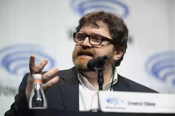 Ernest Cline speaking at the 2018 WonderCon, for "Ready Player One", at the Anaheim Convention Center in Anaheim, California. Please attribute to Gage Skidmore 