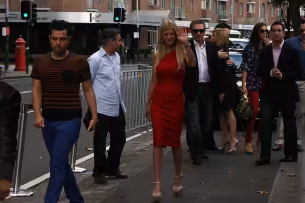 Cast and writers of American Reunion at a media event at Harry's Cafe de Wheels in Woollomooloo. (2012)