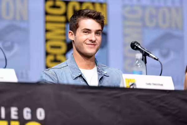 Cody Christian speaking at the 2017 San Diego Comic Con International, for "Teen Wolf", at the San Diego Convention Center in San Diego, California. Please attr