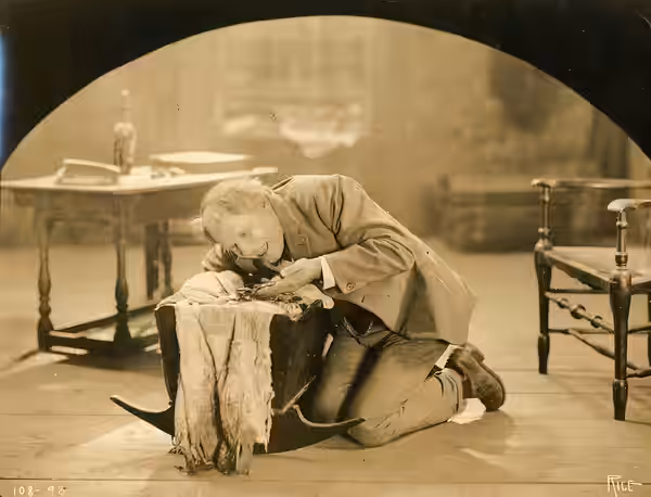 Ralph Lewis, silent film actor, from the American romantic drama film The Conquering Power (1921). Subjects: actors, motion pictures (1922)