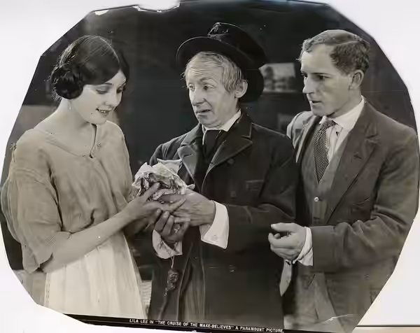 Still from the American drama film The Cruise of the Make-Believes (1918) Subjects (LCTGM): motion pictures, actresses, actors (1927)