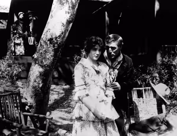 William S. Hart and Margery Wilson in Wolf Lowry (1917)