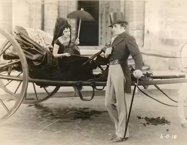 Still from the American film The Bright Shawl (1923). Subjects: motion pictures, actors