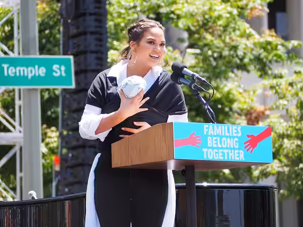 More than 50,000 protesters gathered at Grand Park in downtown L.A. on June 30, 2018, to protest President Trump's "zero tolerance" immigration policy that resu