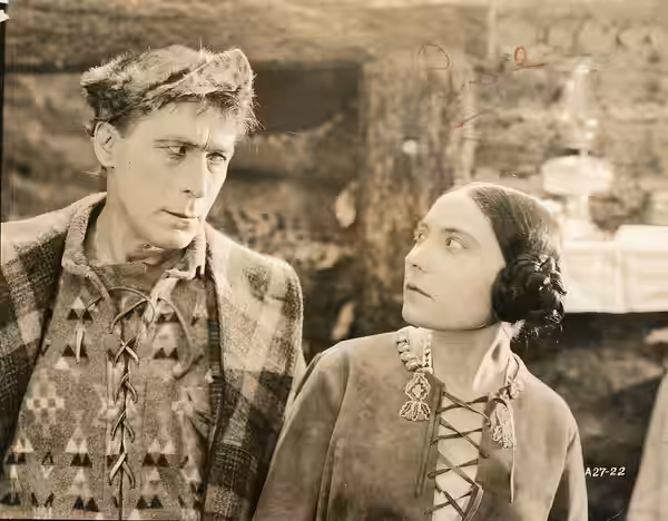 A scene from the American drama film Blue Blazes Rawden (1918), which played at the Coliseum Theater, Seattle. Date stamped Feb. 28, 1918. Includes William S. H