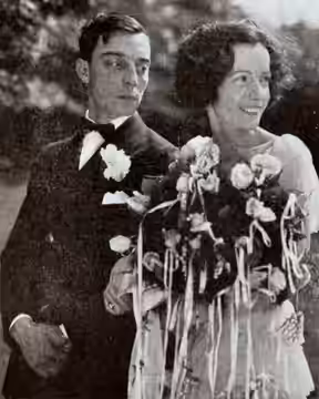 Actors Buster Keaton and Natalie Talmadge were married at Natalie's estate in Bayside, Long Island, New York, on May 31, 1921, on page 72 of the July 9, 1921 Ex