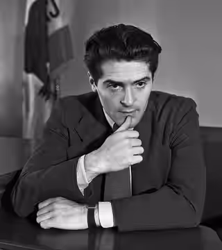 Portrait of Francis Lederer during the hearing of the plagiarism lawsuit filed against him and R.K.O Pictures by Jack Quartaro, writer. Mr. Lederer eventually w (1935)