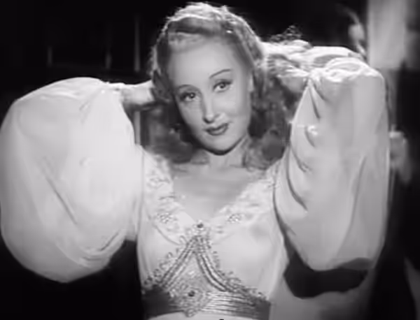 Clara Calamai in una scena del film italiano La cena delle beffe (1942).