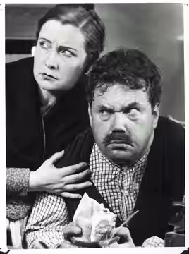 Actress Assumpció Casals and Juan de Landa in "Al margen de la ley" film (1935) (2015)