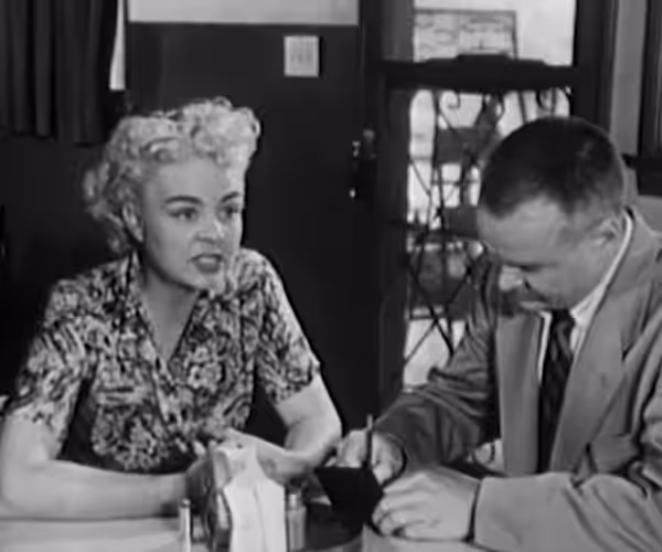 Image of actor Larry Thor and Iris Adrian, in the public domain film The Fast and the Furious.