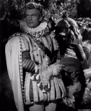 Jean Marais portraying the Prince Ardent in a publicity still for the 1946 film Beauty and the Beast.