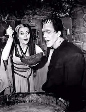 Photo of Lily and Herman Munster. (1964)