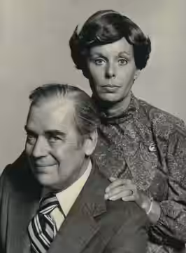 Elliott Reid and Sarah Marshall star as the parents of a young unwed mother, in "Miss Winslow & Son," new comedy series, to be broadcast WEDNESDAYS (8:30-9: (1979)