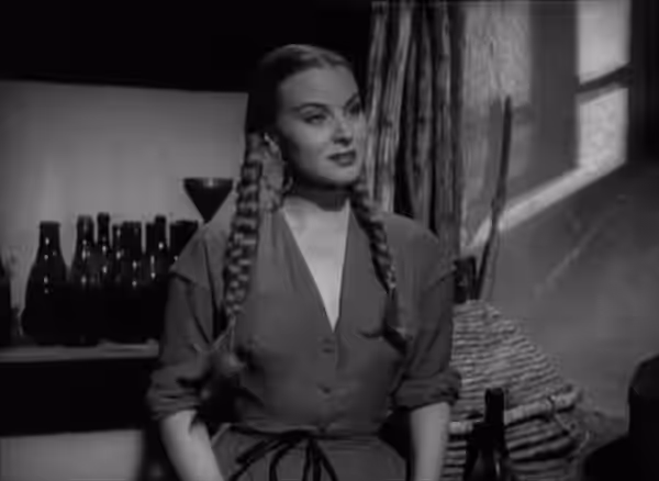 Franca Marzi in una scena del film italiano Cavallina storna (1953)
