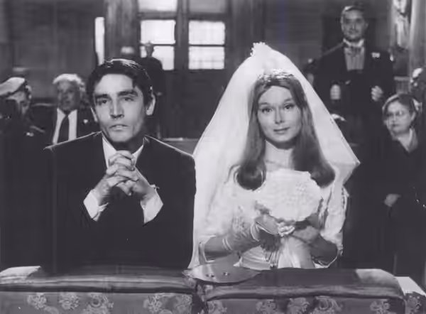 Vittorio Gassman e Dorian Gray in una scena del film italiano Il mattatore (1960).