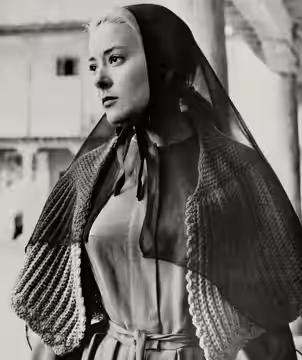 Mexican actress Silvia Pinal in a publicity photo for the film Viridiana (1961).