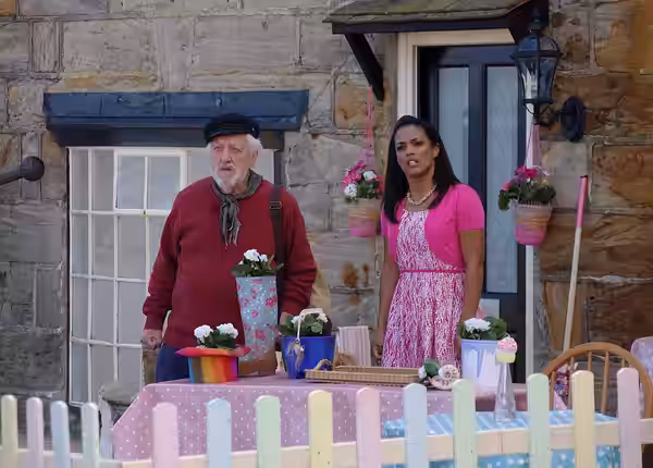 A BBC camera crew filming for the new CBeebies show "Old Jack's Boat", starring Doctor Who alumni Freema Agyeman (Martha Jones) and Bernard Cribbins (Wilfred Mo (2012)