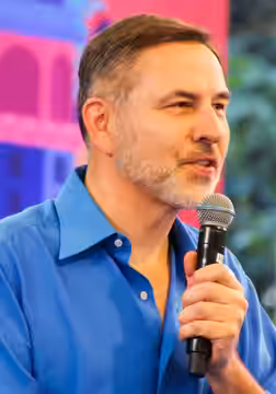David Walliams, actor, comedian, and writer, at the 2025 Jaipur Literature Festival in Jaipur, India.