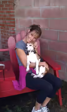 Alexandra Paul at a pet adoption event. (2012)