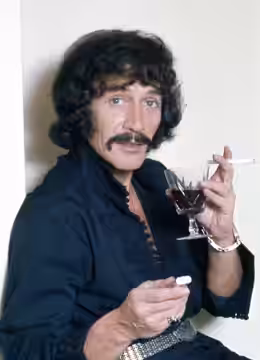 Peter Wyngarde taken at photographer's studio, London (1973)